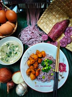 Foto resep Mie Ayam Tahu Ubi Ungu Homemade MPASI 12m+