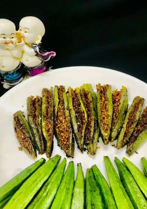 A picture of Stuffed Masaledar Bhindi.