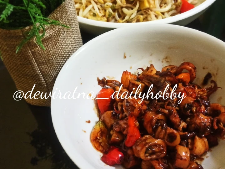 Cara Mudah Membikin Resep  Cumi Asin Pedas Manis yang Enak, Lezat Sekali