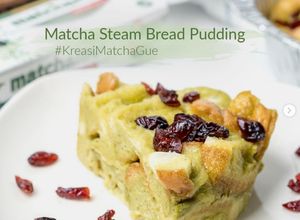 Foto resep Matcha Steam Bread Pudding