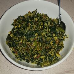 A picture of Vallarai keerai/pennywort/Brahmi fry.
