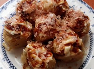 Una foto de Takoyaki (mi versión)