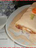 Pastel de carne con salsa de charlota y jengibre