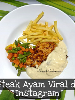 Foto resep Steak Ayam Viral di Instagram