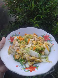 Foto resep Tumis pelangi warna warni (sawi putih, tahu, buncis, wortel)