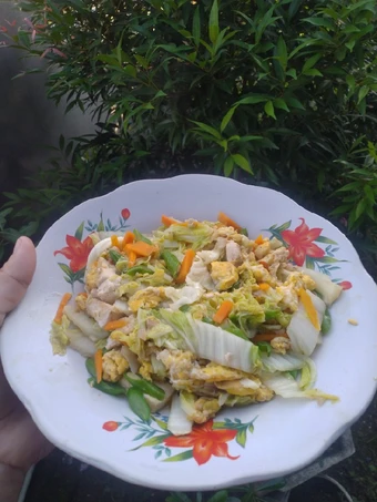 Langkah Gampang Menyiapkan Resep Tumis pelangi warna warni (sawi putih, tahu, buncis, wortel) yang Lezat Sekali Anti Ribet, Lezat