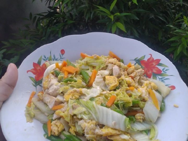 Langkah Gampang Menyiapkan Resep Tumis pelangi warna warni (sawi putih, tahu, buncis, wortel) yang Lezat Sekali Anti Ribet, Lezat