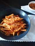 Maccheroni al tonno, acciughe,pomodorini e zenzero