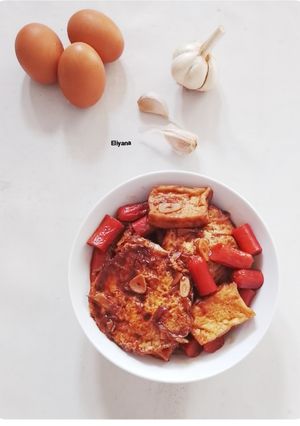 Foto resep Telur tahu sosis masak kecap simple