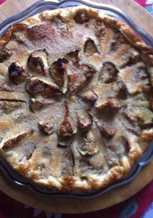 Une photo de Tarte aux figues crème vanille
