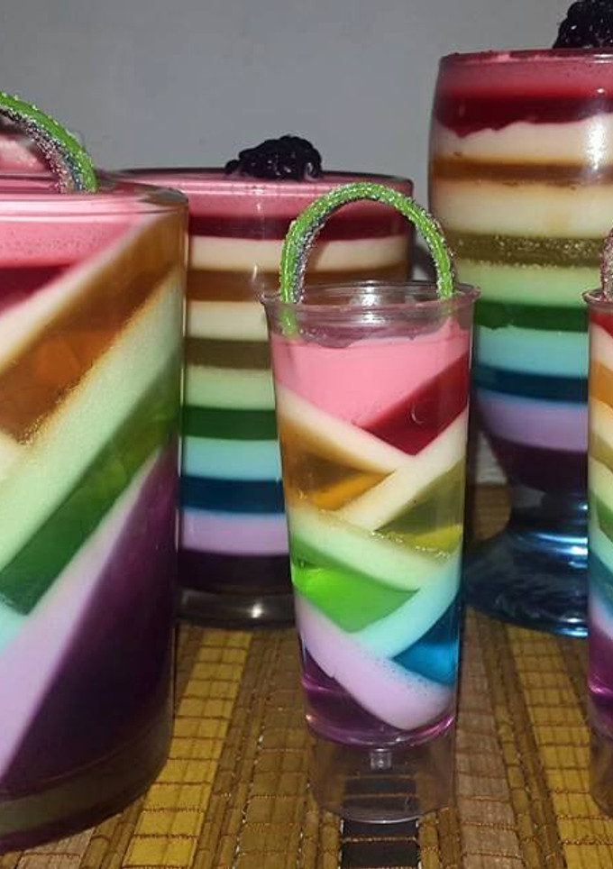 Una foto de Gelatina arcoiris