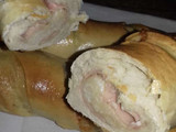 Pan relleno de jamón y queso