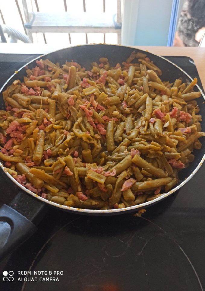 Una foto de Judías verdes con jamón