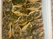 A picture of meat stuffed shells