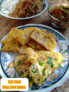 Foto resep Telur Dadar Bunga Daun Bawang