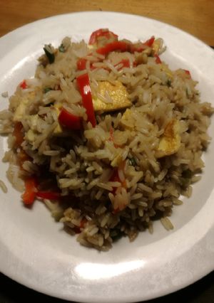 Una foto de Arroz Chaufa (arroz peruano)