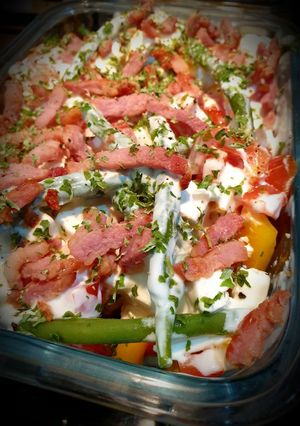 Une photo de Haricots verts en salade composée