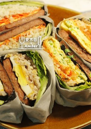 韓式折疊飯糰(三款)(影片) 的食譜成品照片