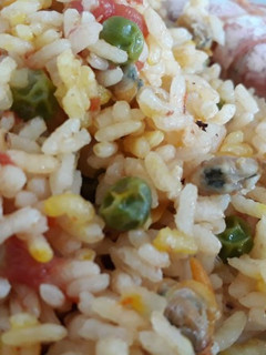 Una foto de Arroz con berberechos al horno