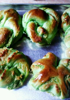 Foto resep Plaited coconut bread tanpa telur (sponge dough methode) serat h