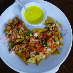 A picture of Healthy salad with Turmeric dip.