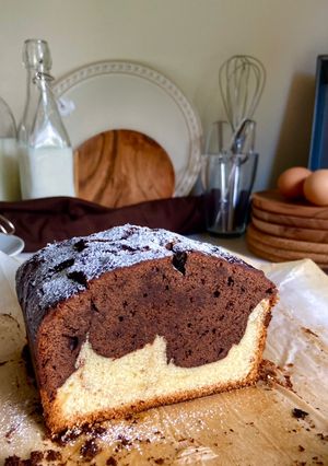 Una foto de Plumcake de chocolate y vainilla!
