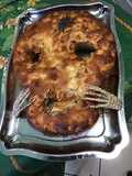 Gâteau halloweenesque aux pommes, coing du Japon et noix