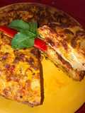 Tortilla de papa con chorizo colorado👌👌