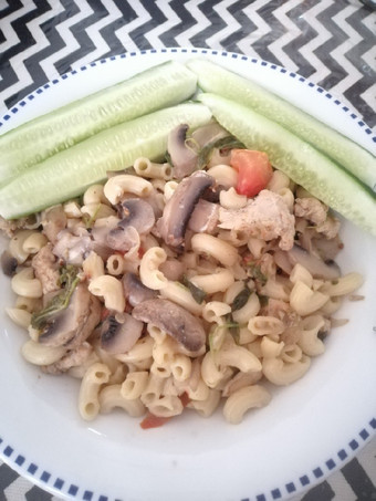 Cara Membuat Chicken mushroom pasta for diet Bahan Sederhana