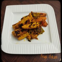 A picture of Tava Fried marinated veggies.