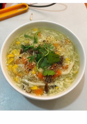 Hình của món Súp gà nấm.