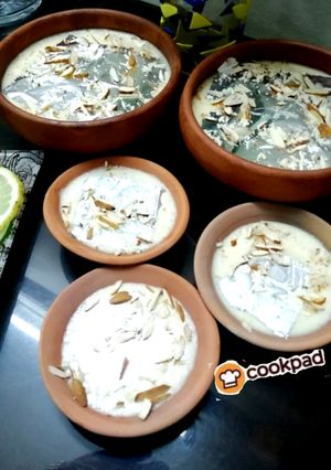 A picture of Badami kheer.