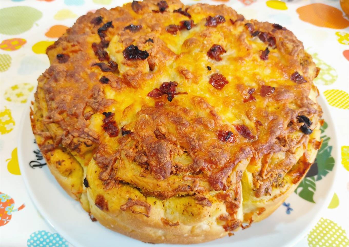 TartaRoll de pesto de pistacho, mozzarella y tomates secos