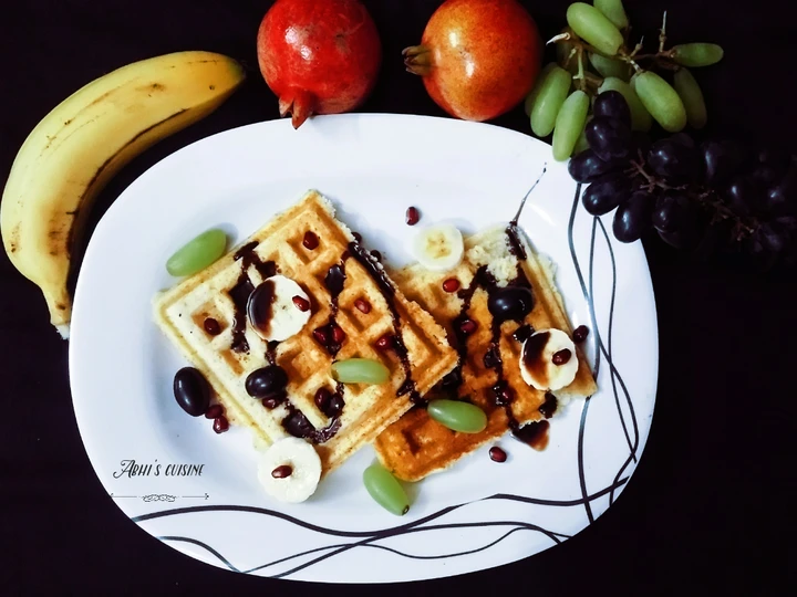Easy Steps to Prepare Easy Belgian fruit waffle the Delicious Makes you drool