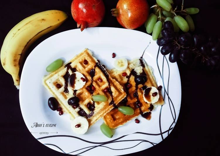 How to Prepare Super Quick Homemade Easy Belgian fruit waffle