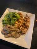 Grilled Marinated Chicken with Mushroom Wine sauce