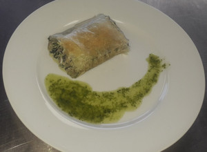 Una foto de Strudel de Espinaca, Philadelphia y Champiñones