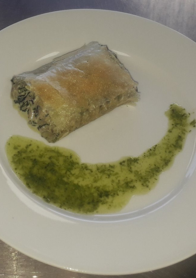 Una foto de Strudel de Espinaca, Philadelphia y Champiñones