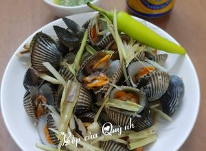 Hình của món Sò lông hấp sả.