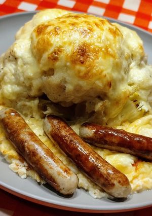 Sajtos - tejfölös karfiol recept fotója
