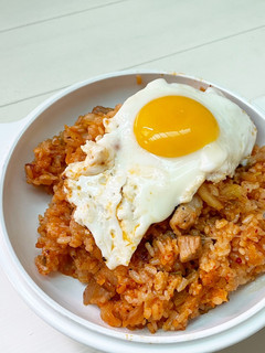 韓式泡菜五花豬起司炒飯 的食譜成品照片