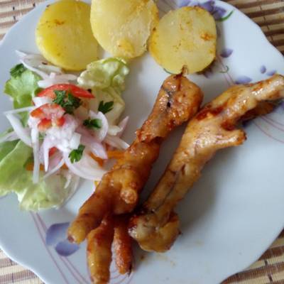 Patitas de pollo asadas Receta de Mercedes Huaman Flores- Cookpad