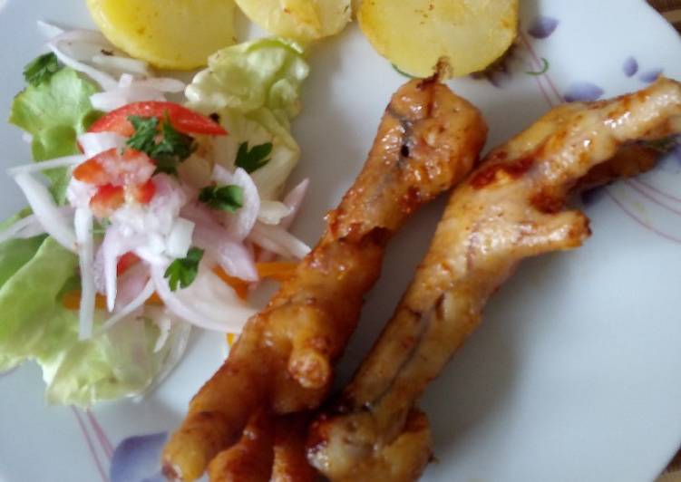 Patitas de pollo asadas