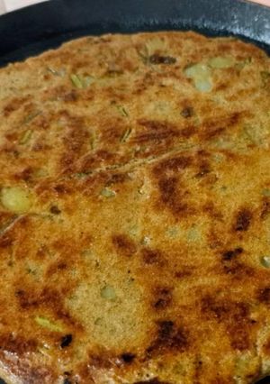 बाजरा आलू का मसालेदार पराठा (bajra aloo ka masaledar paratha recipe in Hindi) रेसिपी मुख्य फोटो