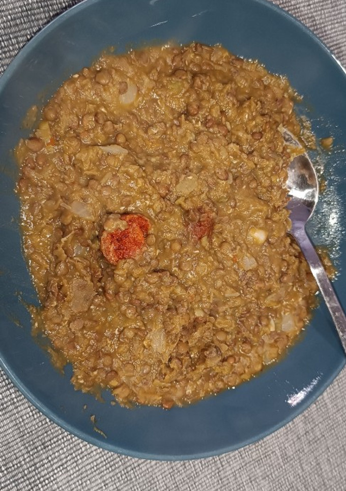 Una foto de Lentejas con chorizo gallego
