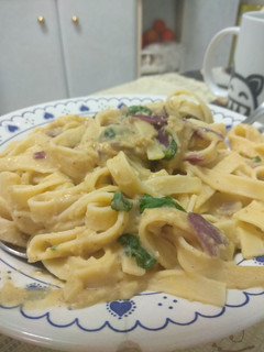 Foto principal de Pasta con salsa de hummus 🍝