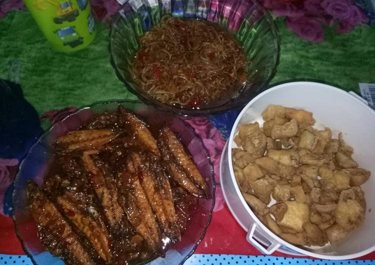 ⛔Tahu goreng⛔ krengsengan ikan cuek kranjang⛔tumis toge