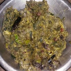 A picture of Taro stem fry.