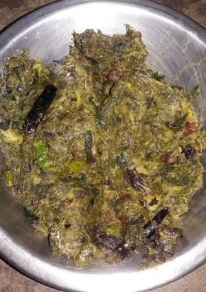 A picture of Taro stem fry.
