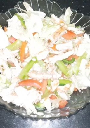 A picture of Grilled chicken salad.